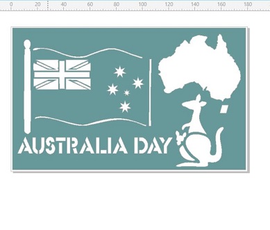 Australia day map 110 x 180mm   min buy 3